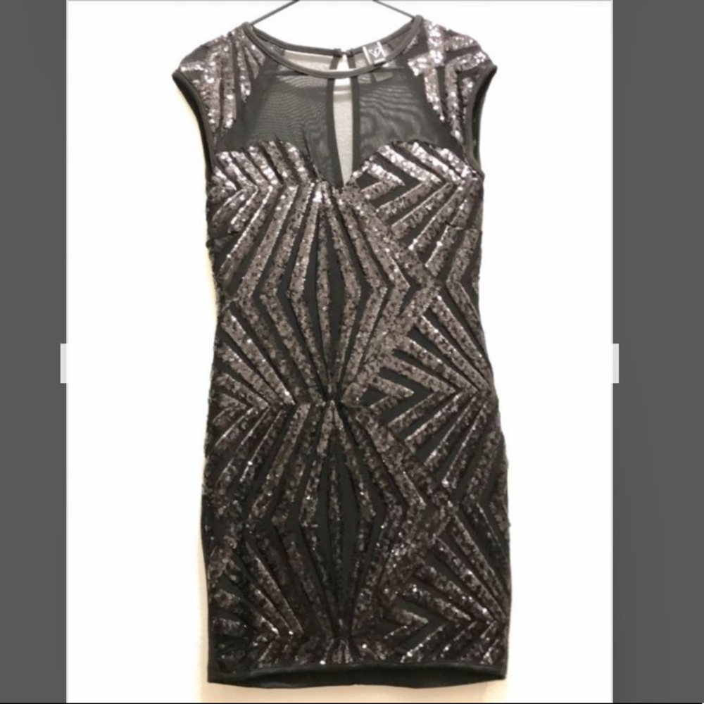 🌻 Black sequin cocktail dress